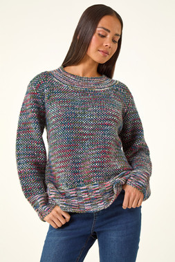 Roman petite Multi Contrast Knitted Jumper