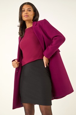 Roman Black Short Textured Elastic Waist Jersey Skirt