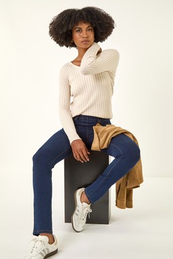 Roman Indigo Elastic Waist 31