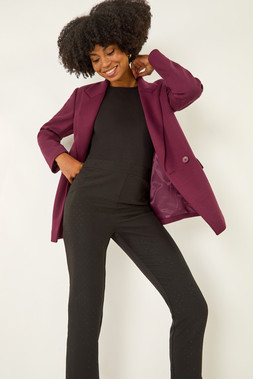 Roman Black Diamante Stretch Trousers