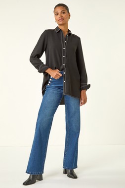 Roman Blue Buttoned Pocket Jeans