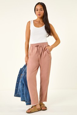 Roman Petite Pink Elasticated Waist Trouser