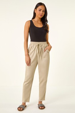 Petite Stone Elasticated Waist Trouser
