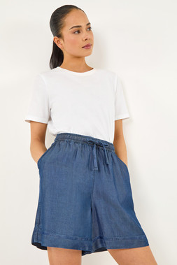 Roman Petite Indigo Elasticated Waist Shorts