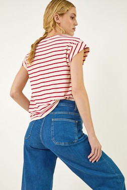 Roman Soft Touch Stripe Stretch Top