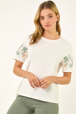 Dusk Embroidered Sleeve T-Shirt