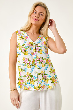 Roman Petite Floral Lemon Blouse