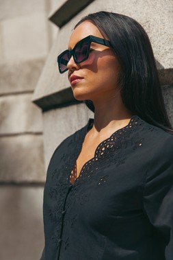 Roman Petite Broderie Scallop Blouse