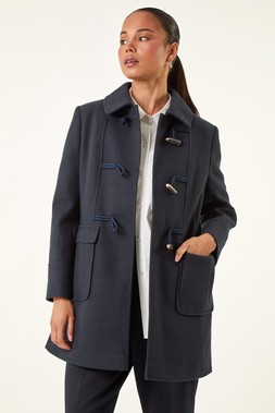 Roman Petite Navy Patch Pocket Duffle Coat