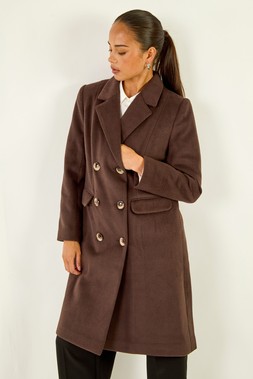 Roman Petite Chocolate Double Breasted Smart Coat