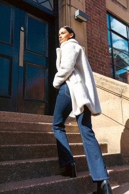 Roman Dusk Oversized Boucle Coat