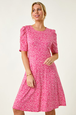 Roman Petite Ditsy Floral Stretch Dress