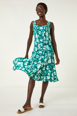 Roman Stretch Abstract Panelled Short Dress
