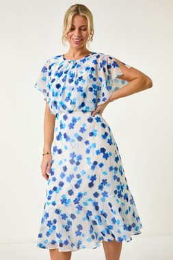 Roman Petite Floral Print Blouson Dress