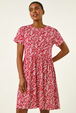 Roman Abstract Print Jersey Dress