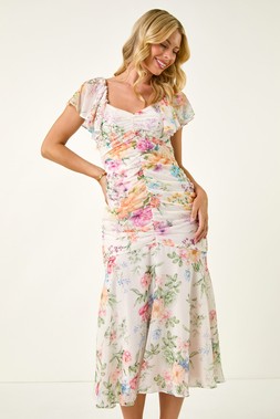 Roman Petite Floral Tiered Dress