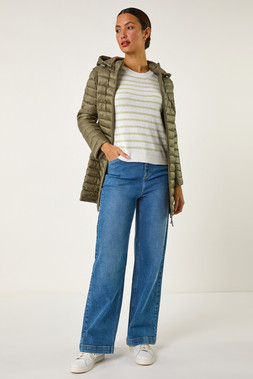 Roman Khaki Padded Hooded Coat