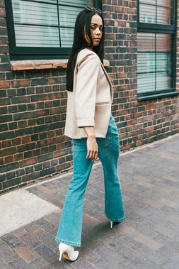 Roman Petite Stone Faux Suede Blazer
