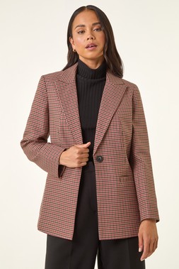 Roman Petite Multi Houndstooth Blazer