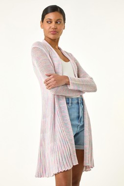 Roman Pointelle Longline Cardigan