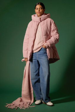 Roman Light Pink Mosaic Print Fluffy Jumper