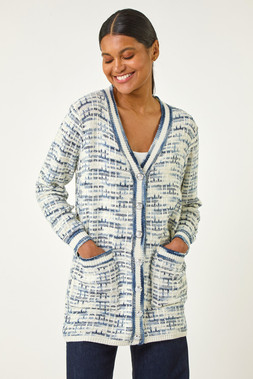 Roman Textured Button Cardigan