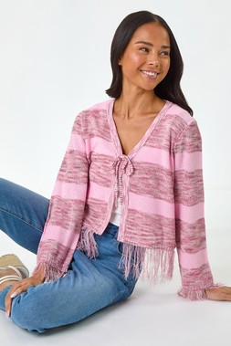 Roman Petite Tassle Stripe Cardigan