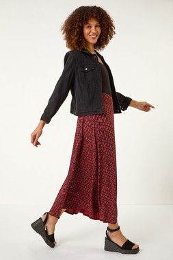 Roman Black Tear Drop Panel Maxi Skirt