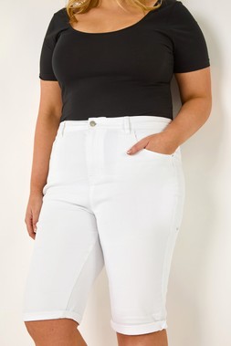 Roman Curve White Essential Knee Short