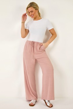 Roman Petite Linen Mix Wide Leg Trouser