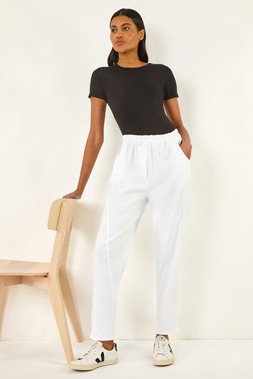 Roman Seam Detail Cropped Trousers