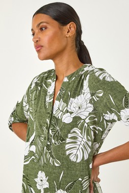 Roman Floral Textured Print Shirt