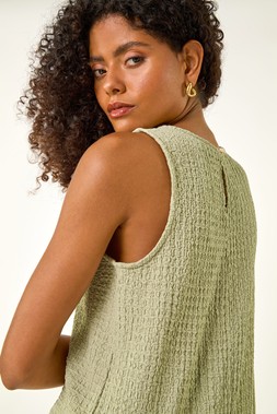 Roman Dusk Textured Longline Stretch Top