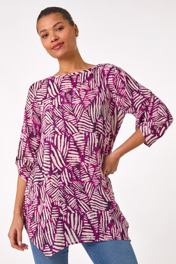 Roman Longline Print Tunic