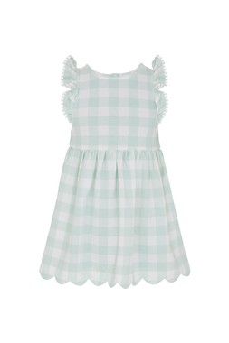 TK Maxx - Kids - White and Green Gingham Dress - &pound;9.99 (RRP &pound;XX)