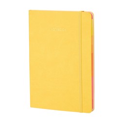 JOYFUL MINIMALISM yellowveganleatherA5notebook 4.99