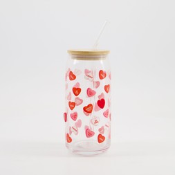 Tk Maxx Clear Glass Convo Heart Tumbler £5.99