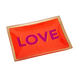 Beauty Love Colourful Glass Shallow Tray £4.99