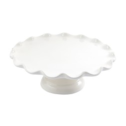 Colourful White Cakestand With Fluted Edge £14.99