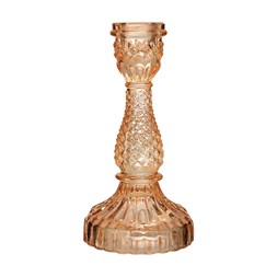 Scandi PinkGlassCandleStick £4.99