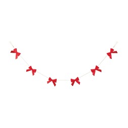 Scandi VelvetRedRibbonsGarland £14.99