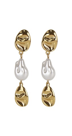 TK Maxx - gold & pearl earrings &pound;6.99 (RRP &pound;XX)
