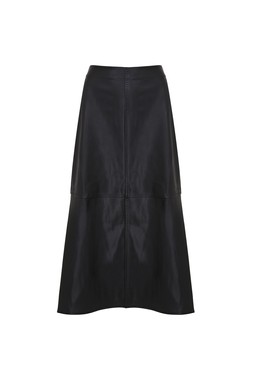 TK Maxx Women Black Leather Skirt £24.99 18085