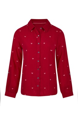 TK Maxx Women's red shirt with pink hearts £24.99