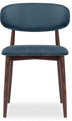 Halston Dining Chair, Dust Blue Sustainable Velvet