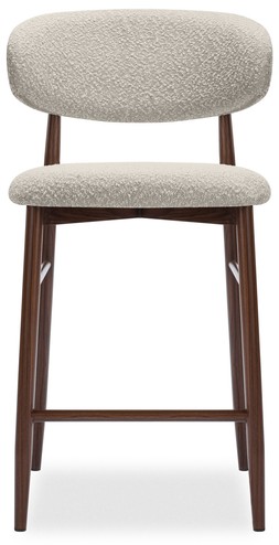 Halston Kitchen Stool, Speckled Stone Sustainable Boucle