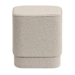 Soho Pouffe, Speckled Stone Sustainable Boucle