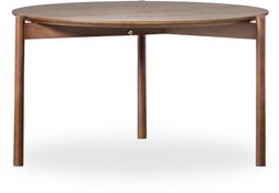 Laurie Round Coffee Table, Dark Stain Wood
