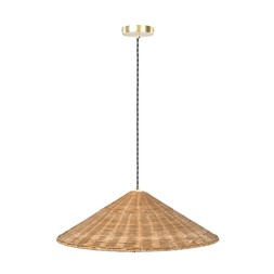 Reagan Pendant Light Natural Rattan & Black £79