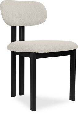 Arbor Dining Chair, Speckled Stone Sustainable Boucle